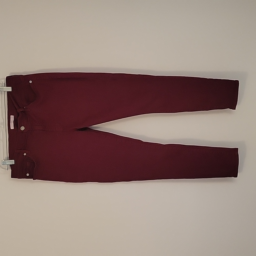 7 for all mankind Maroon Skinny Jeans, Size 32